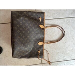 Louis Vuitton Brown Monogram Canvas Tote with Vachetta Trim